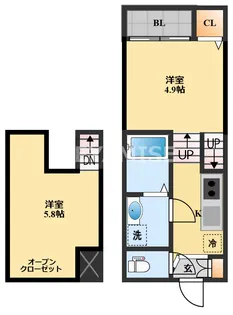 modern palazzo貝津FAVEUR【1階】の間取り