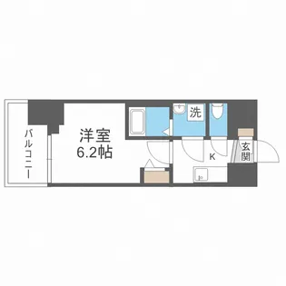 エスリード難波ザ・プレミア【10階】の間取り