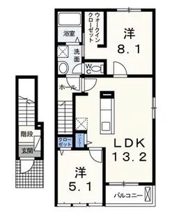 エレガンツァ砂盛I【2階】の間取り