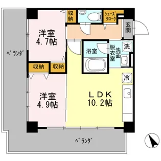 HOUSE TAGAWA【4階】の間取り