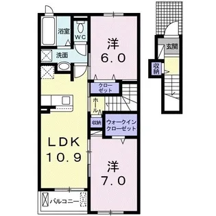 オアシス・コート II【2階】の間取り