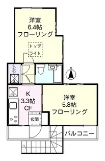 アルベール松原【2階】の間取り