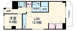 ファミール荒江【3階】の間取り