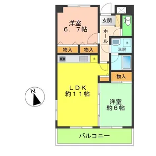 ガーデニア【7階】の間取り