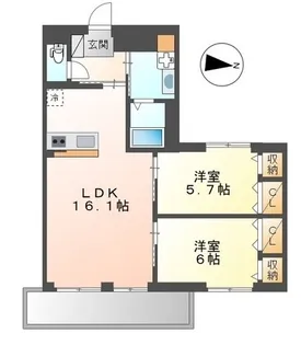 ディアパレス宮の前【1階】の間取り