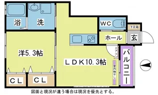 ヴァン・ヴェール寺町通【1階】の間取り