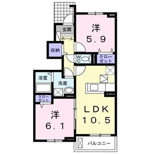 Sunny Flower I【1階】の間取り