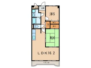 パルフェ武庫之荘【3階】の間取り