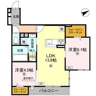 La Maison林崎【2階】の間取り