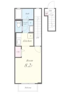 ドゥムールストレチア【1階】の間取り
