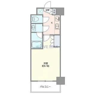 プレスタイル菊川【6階】の間取り