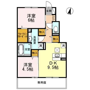 グランディール【1階】の間取り