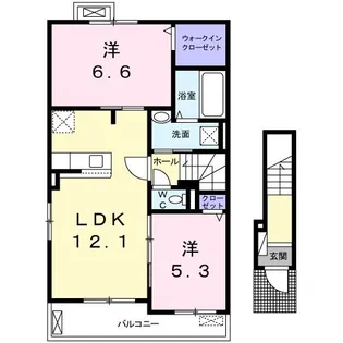 エ-ルデヴュ III【2階】の間取り