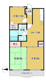 リューデスハイム【2階】の間取り