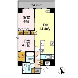 Win Deer 西船橋【7階】の間取り