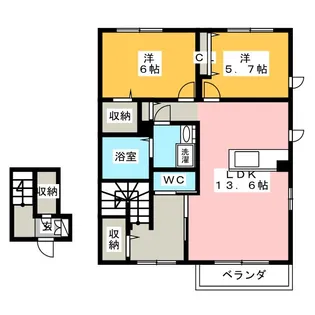 リヴァーチェ【2階】の間取り