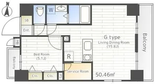 HW.HILLS 森下【7階】の間取り