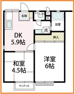若葉ハイツ【2階】の間取り