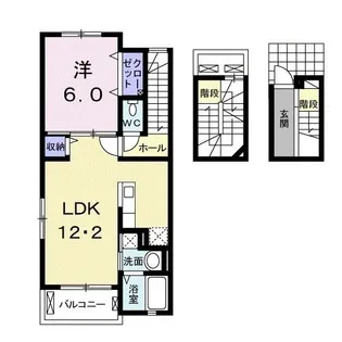 プルミエール毛賀知B【3階】の間取り