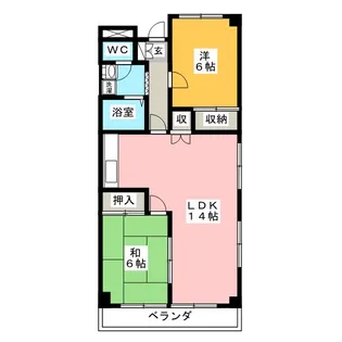 セゾンコート1-9【3階】の間取り