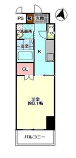 La brise douce【8階】の間取り