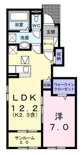 ベルク ブルーメ【1階】の間取り