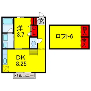 メゾングルニエ五井【1階】の間取り