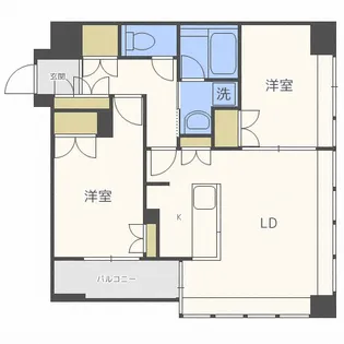 ラフィネタワー札幌南3条【17階】の間取り