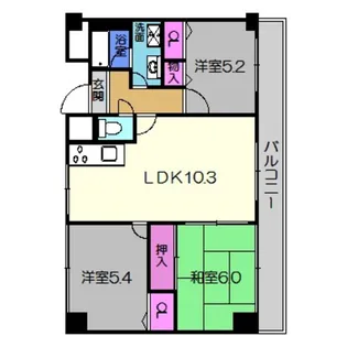 グレイスコート深井【4階】の間取り