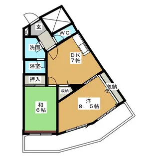 西一ビル【4階】の間取り