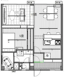第二新井ビル【2階】の間取り