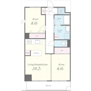 サンセール豊玉B棟【1階】の間取り