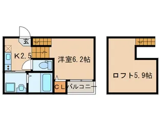 ソアレ大曽根【2階】の間取り