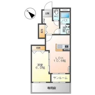 ハーベスト【1階】の間取り