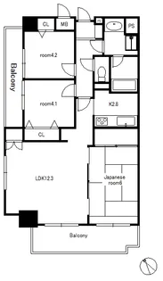 下総中山グランドハイツ【3階】の間取り