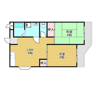フェスタ待兼山【2階】の間取り