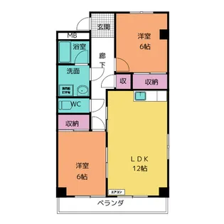 リュミエールパレ C棟【1階】の間取り
