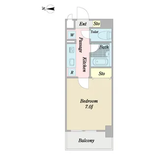 サンベルク毛利【3階】の間取り