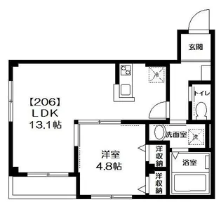 ビューノラメゾン【2階】の間取り
