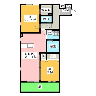 ラシーネ・フィーヌ【1階】の間取り