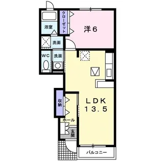 セピアコートS B【1階】の間取り