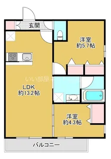 オーベル今里north【2階】の間取り