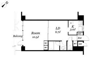 メゾンドゥース南麻布【3階】の間取り