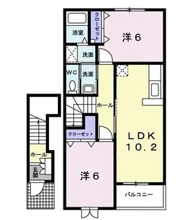 メルベーユオグラジII【2階】の間取り