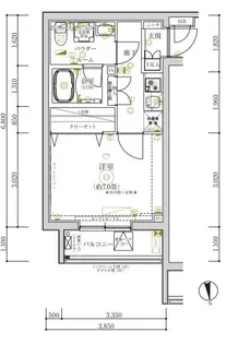 RELUXIA 亀戸EAST【2階】の間取り