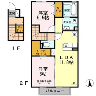 ペピーノ【2階】の間取り