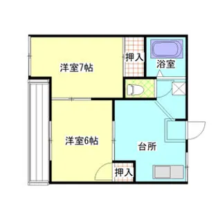 フレンドハイツ【2階】の間取り