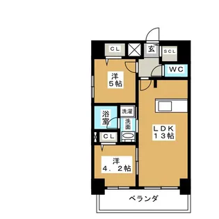 プレサンス丸の内フォート【8階】の間取り
