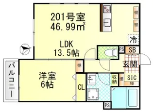 ヴィラージュ戸塚II【2階】の間取り