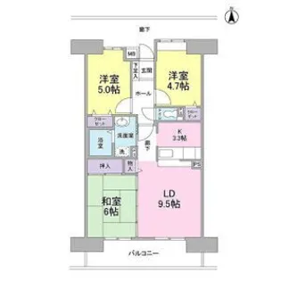アーバンドエル庄内通【14階】の間取り
